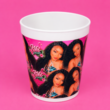 Load image into Gallery viewer, 16 / 20 oz foam cup wrap and party hat canva template drag and drop with measurements
